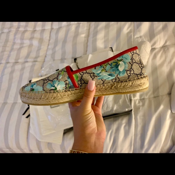gucci bloom espadrilles blue
